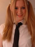 Kristin dressed up as a School Girl!