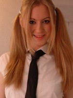 Kristin dressed up as a School Girl!