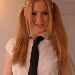 Kristin dressed up as a School Girl!