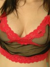 Tiffanys huge tits are covered with just a lil lace