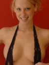 Lucky shows off her huge tits in a lace top