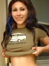 Angel loves to flash the neighbors her perfect tits