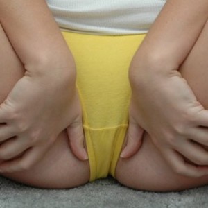 Leia wearing some cute yellow panties