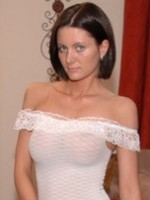 Kalee looks amazing in and out of white lace and ruffles