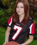 Kori playing football