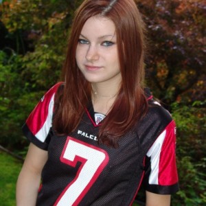 Kori playing football