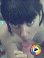 Homemade video of cute teen sucking cock till he explodes in her mouth