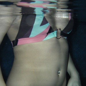 Kylie out for a late night swim
