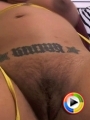 Pregnant chubby pornstar Georgia Peach gives the camera a close up of her unshaven pussy